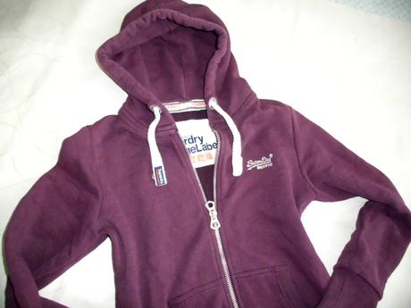 Bordovo čierny melír hrubšia, superdry,l