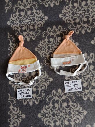 Prechodné čiapky zn.asti veľ.62 a 68, 62