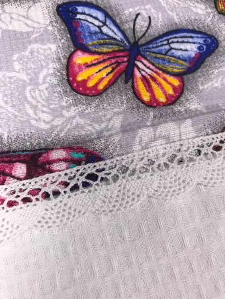 Utierky motýle s krajkou set 2 kusy, 