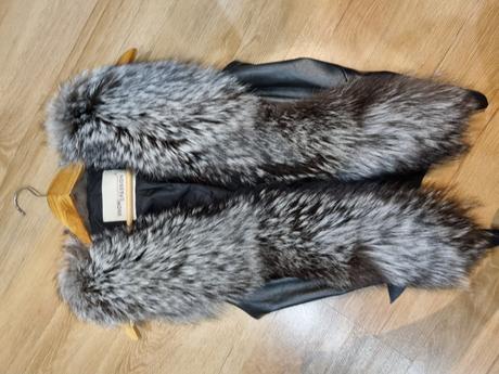 Kožená liska vesta na kozenku, xs