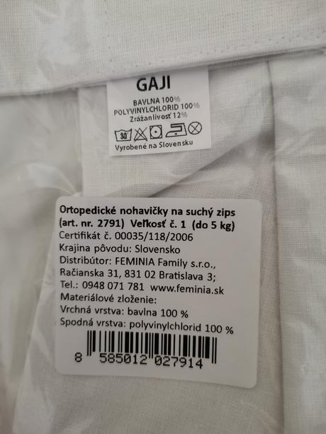 Ortopedické nohavičky, gaji,2 kg - 6 kg