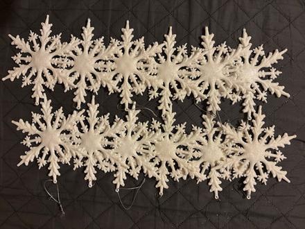 12ks snehových vločiek na vianočný stromček,