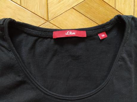 Čierne tričko /len vyprate/, s.oliver,38