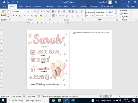 Na pamiatku ku krstu, k narodeninám, 