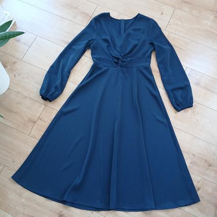 Tmavomodré midi šaty, m