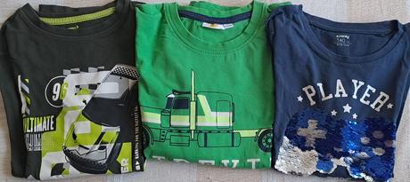 Tričká dlhý rukáv 3ks, sinsay,134