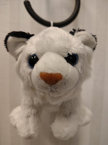 Plyšový biely tiger, dubi, 13 cm, 