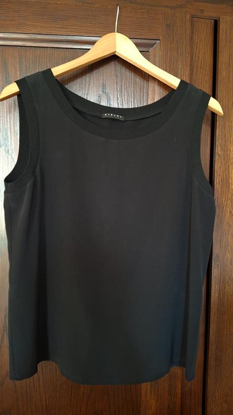 Hodvábny čierny top - s, sisley,s