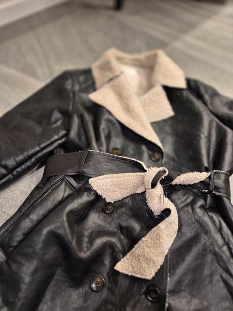 Kožený kabát s kožušinou, pimkie,s