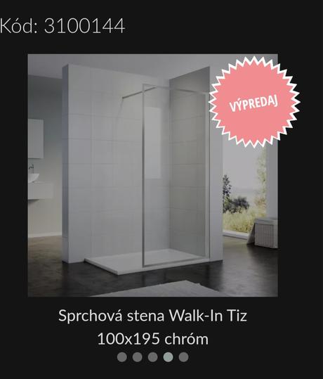 Sprchová stena walk in, 