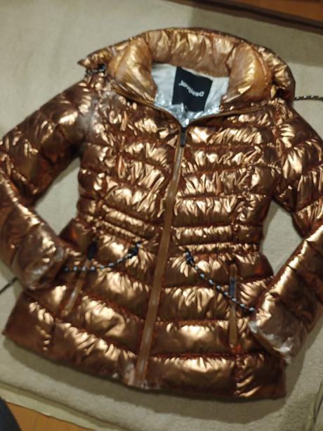Desigual metalická zimná bunda, desigual,m