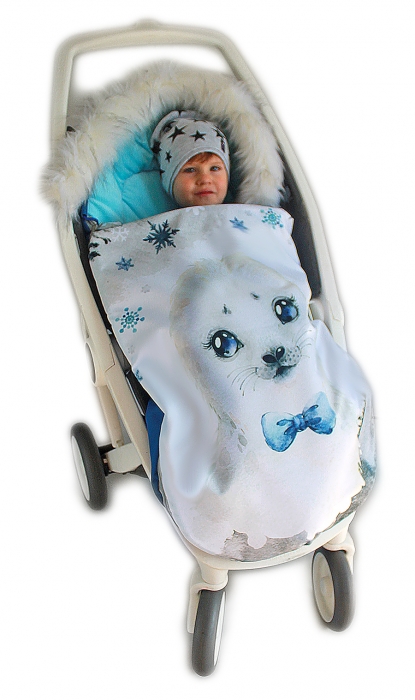 Fusak winter friends lux velvet s kožušinkou, 105x,