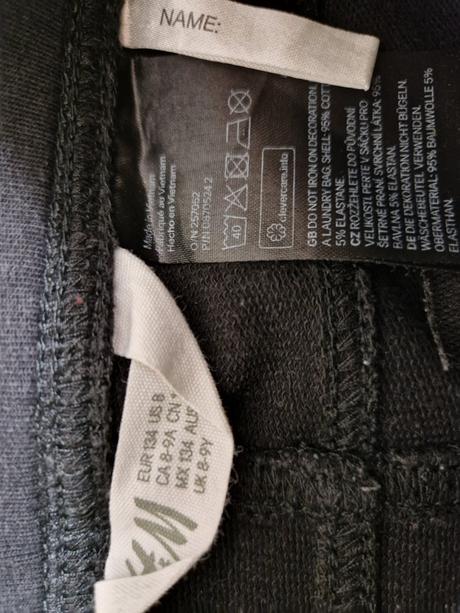 Nohavice čierne h&m 134, h&m,134