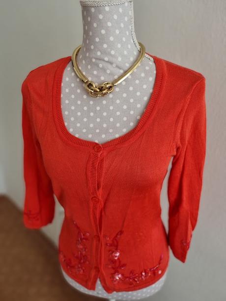 Luxusný lososový svetrík apart 36, s