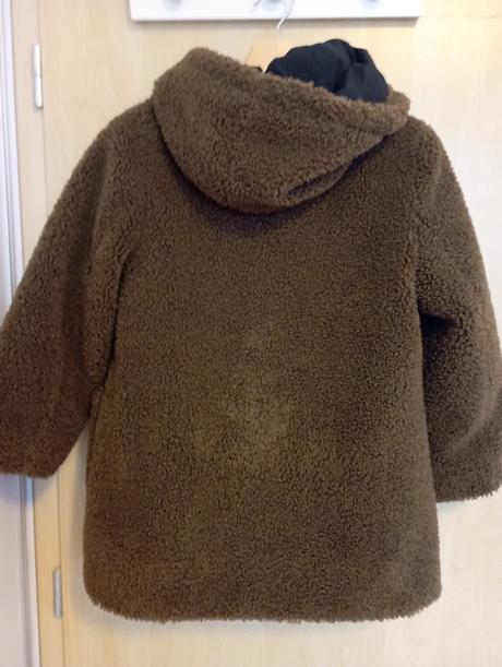 Dievčenský huňatý kabát, zara,140