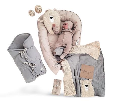 Sada do detskej postieľky šedá,