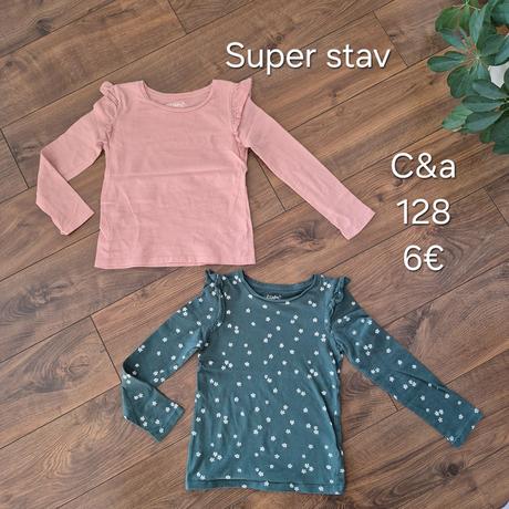 Tričko 2x, c&a,128