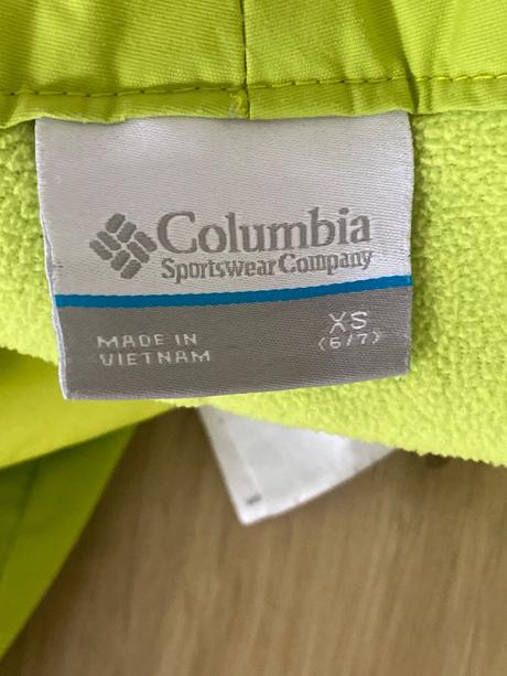Oteplovačky columbia, columbia,xs