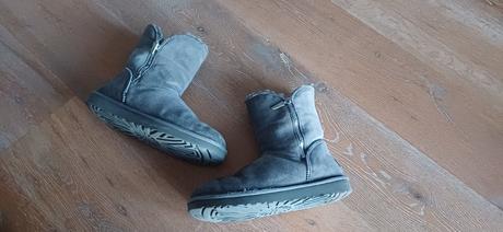 Kožené snehule classic ugg šede s prímesou vlny, ugg,40