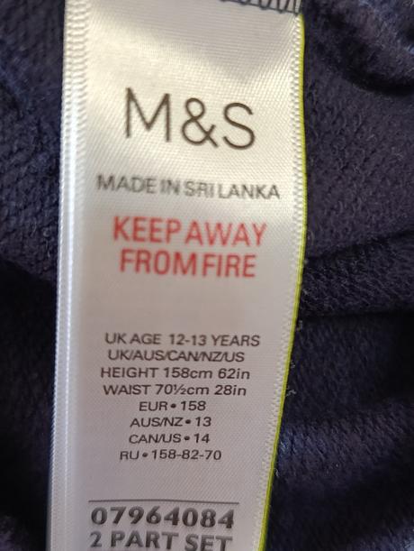 Tepláky, marks & spencer,158