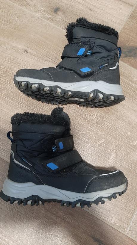 Vodeodolne cizmy vysoke cierne s modrymi detailami, 29