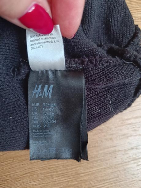 Ciapka batman 92/104, h&m,92