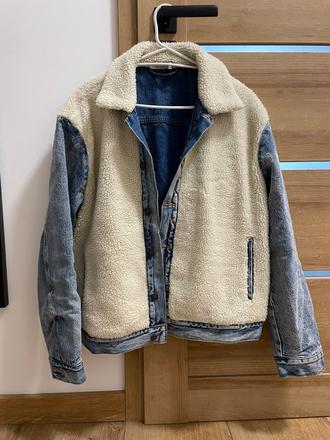 Rifľová bunda s kožúškom, l