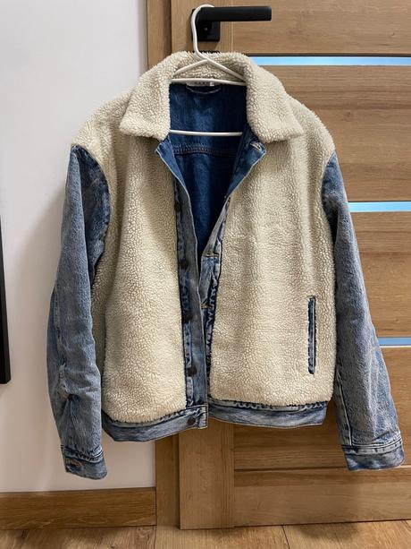 Rifľová bunda s kožúškom, l