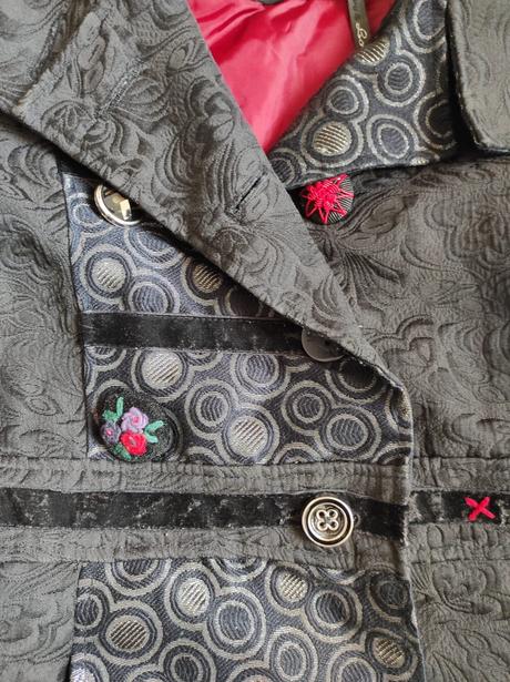 Kabát love & love na štýl desigual, s