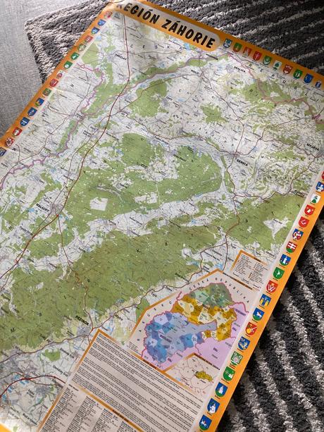 Mapa región záhorie,