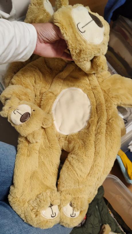 Overal, zimny, chlpaty macko, 62