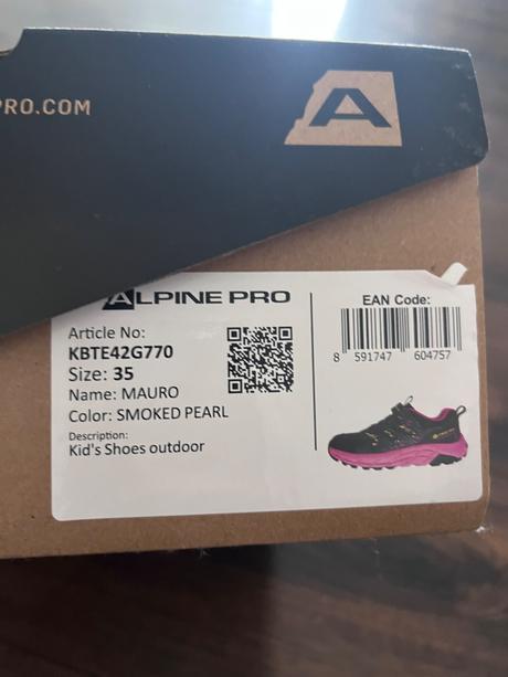 Turistické tenisky, alpine pro,35