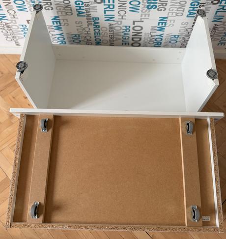 Ikea stuva målad biela úložný box,