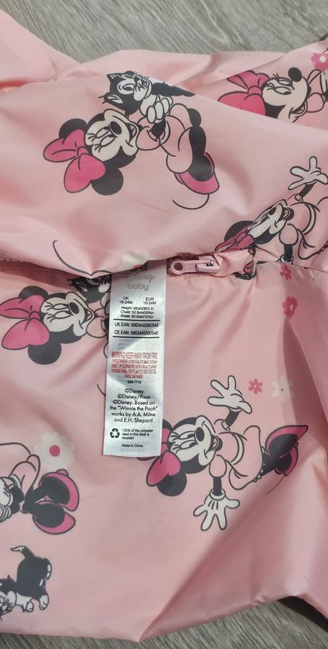 Prechodný overal ružový minnie mouse, disney,92