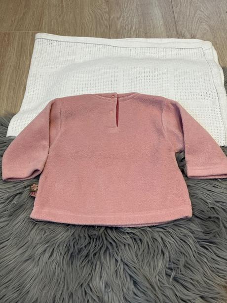 Dievčenská flísová mikina s kvetmi baby club (68), c&a,68
