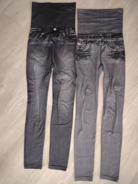 Slim džegíny sťahujúce zateplené s vysokým pásom, xs