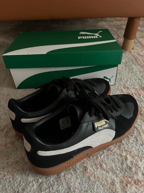 Puma palermo tenisky koža čierno biele veľkosť 41, puma,41