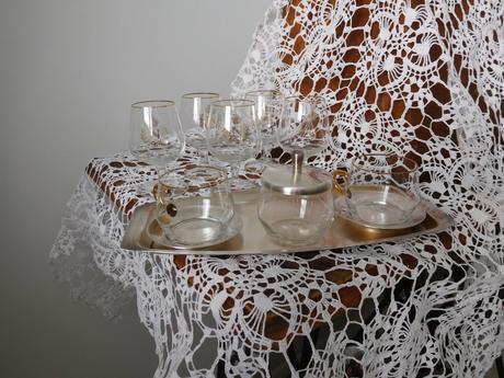 Sklo v kombinácii s alpakou,, 