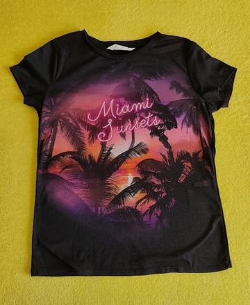 Čierne tričko miami sunsets, h&m,146
