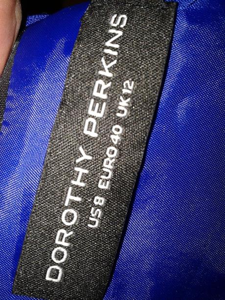 Modrofialovo-čierne púzdrové šaty dorothy perkins, dorothy perkins,38