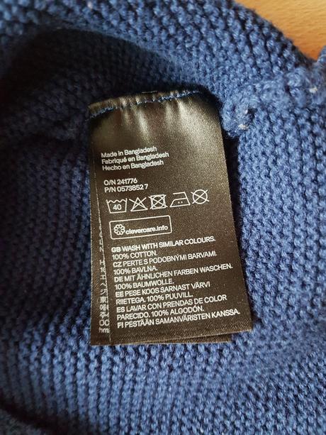 H&m pletený sveter - modrý, h&m,86