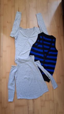 Damske sive svetriky + vesta, s