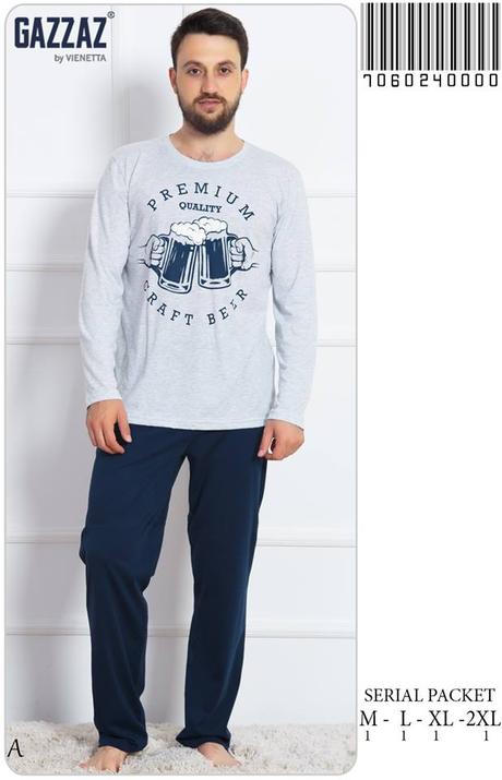 Pánske kvalitné bavlnené pyžamo, l - xxxl