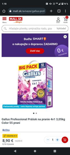 Máte skúsenosti s práškom Gallus na pranie?