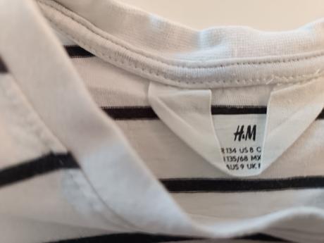 Tričko pásiky, h&m,134