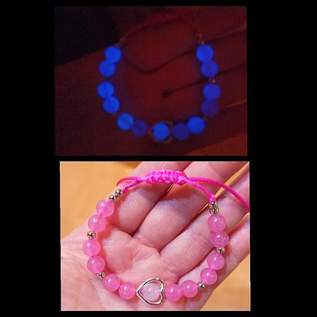 Náramky s fluorescentné-so znamením a iné,