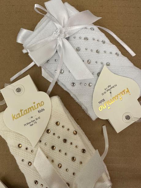 Ponožky kamienky a mašličky, 24 - 34