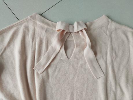 Ružový pulóver s mašľou, reserved,s