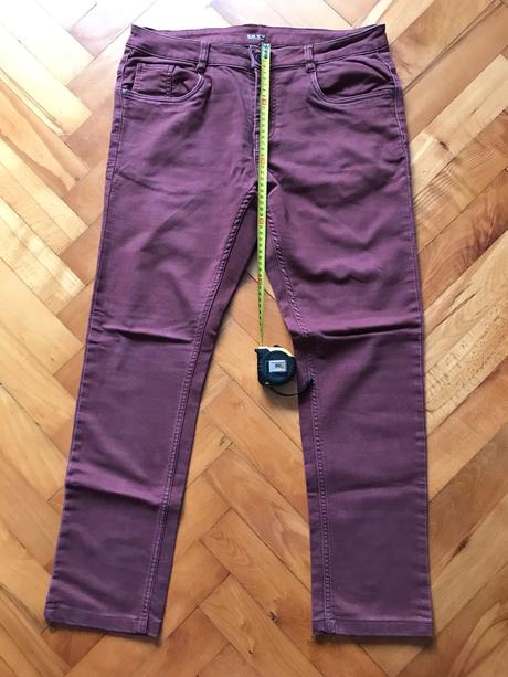 Elastické bordové nohavice, 34