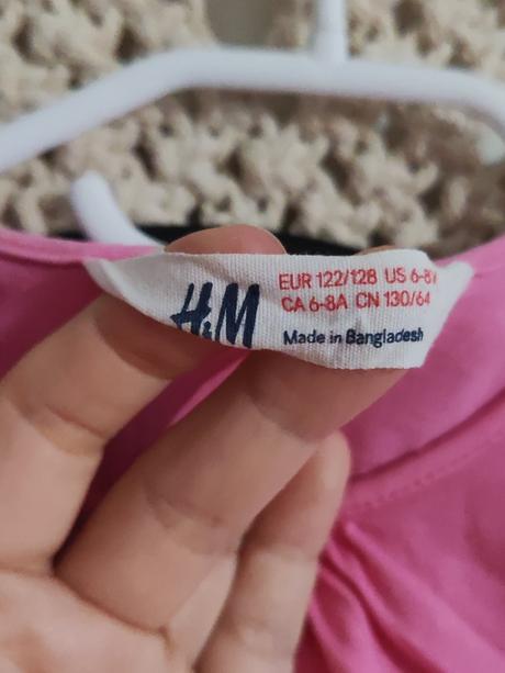 Jednofarebné tričko, h&m,122